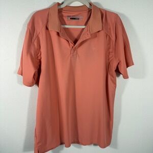 AriatTEK Heat Series Mens‎ Coral Short Sleeve Polo Shirt Performance Golf M